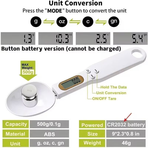 Digital Spoon Measuring Scale